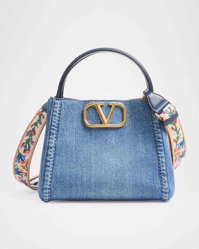 Alltime Medium Denim Top-Handle Bag